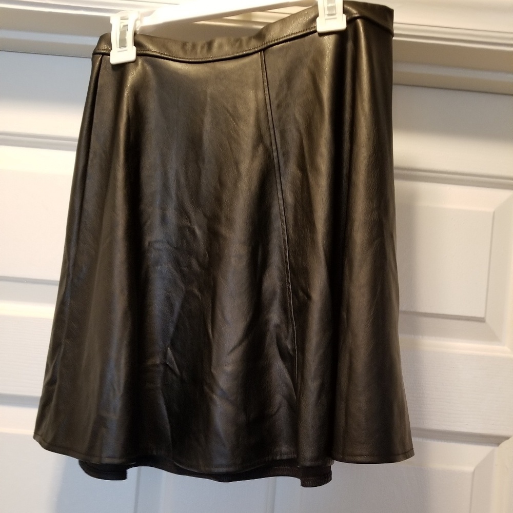 Faux Leather Skirt
